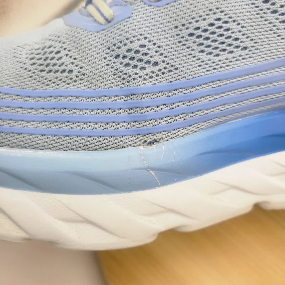 Hoka One One Bondi 6 Blue Mesh Running Shoes Womens 9 1019270 SPCB